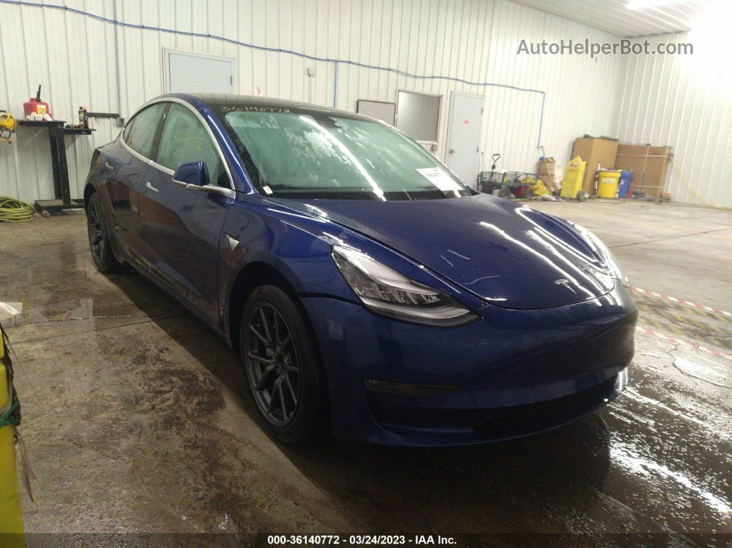 2020 Tesla Model 3 Long Range Dual Motor All-wheel Drive Blue vin: 5YJ3E1EB3LF617347