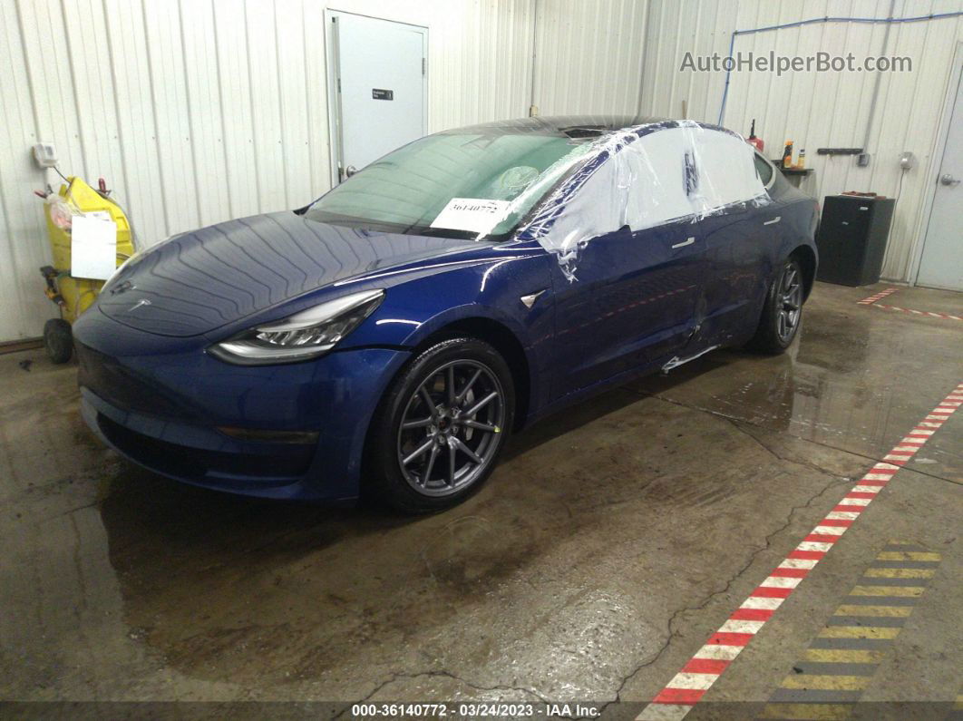 2020 Tesla Model 3 Long Range Dual Motor All-wheel Drive Blue vin: 5YJ3E1EB3LF617347