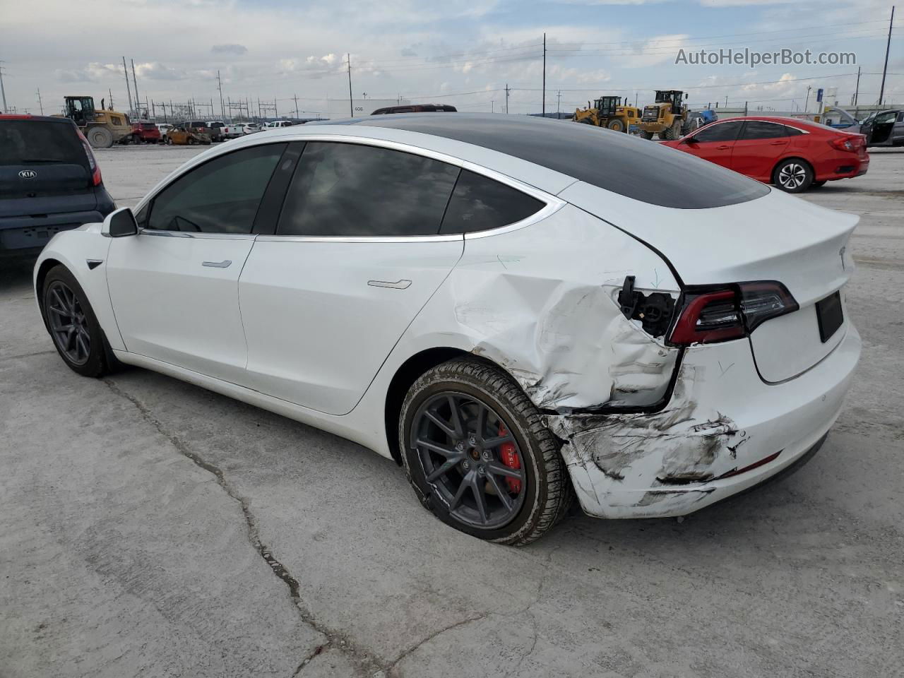 2020 Tesla Model 3  White vin: 5YJ3E1EB3LF637338