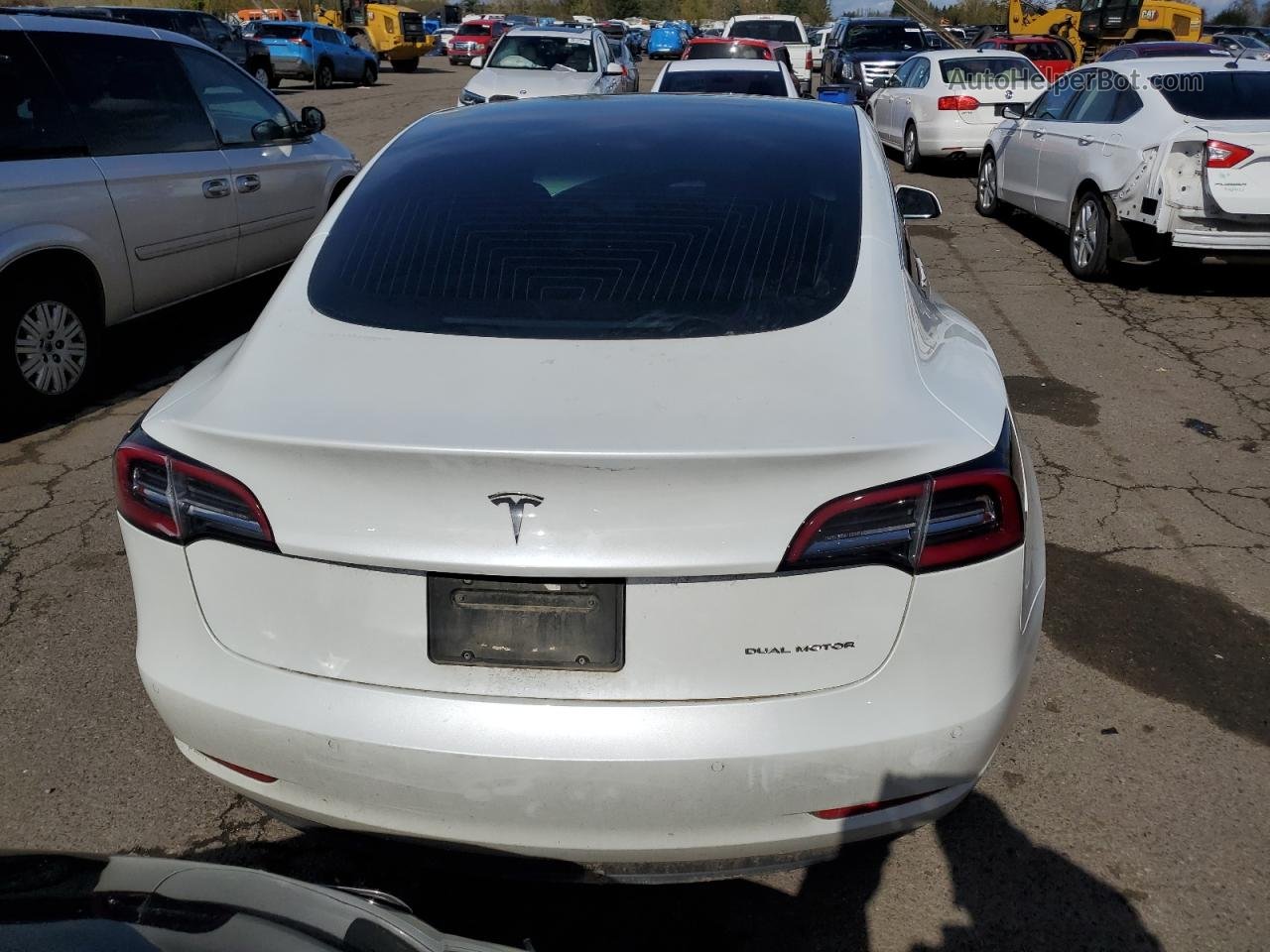 2020 Tesla Model 3  White vin: 5YJ3E1EB3LF637789