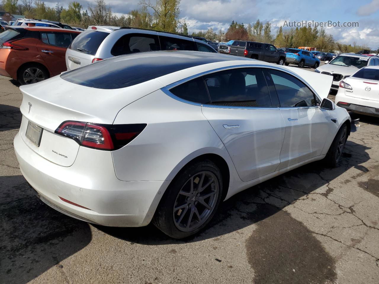 2020 Tesla Model 3  White vin: 5YJ3E1EB3LF637789