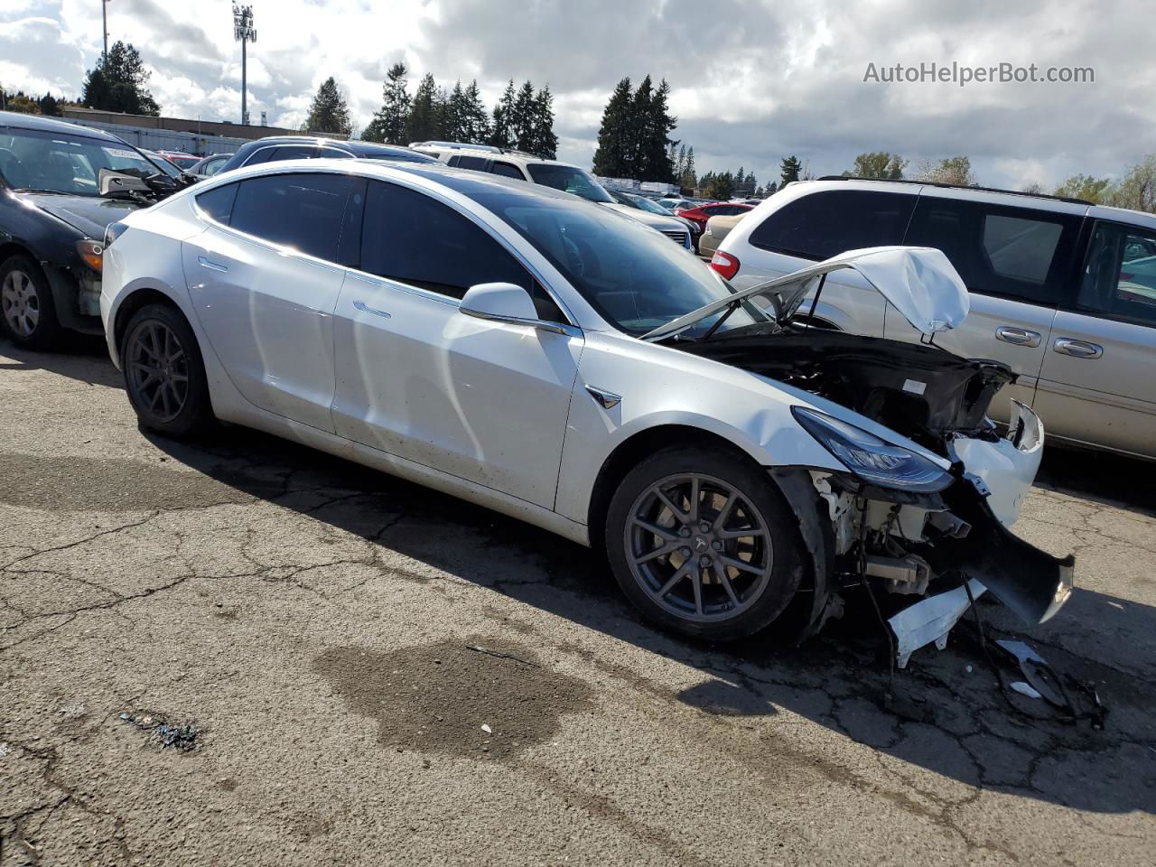 2020 Tesla Model 3  White vin: 5YJ3E1EB3LF637789