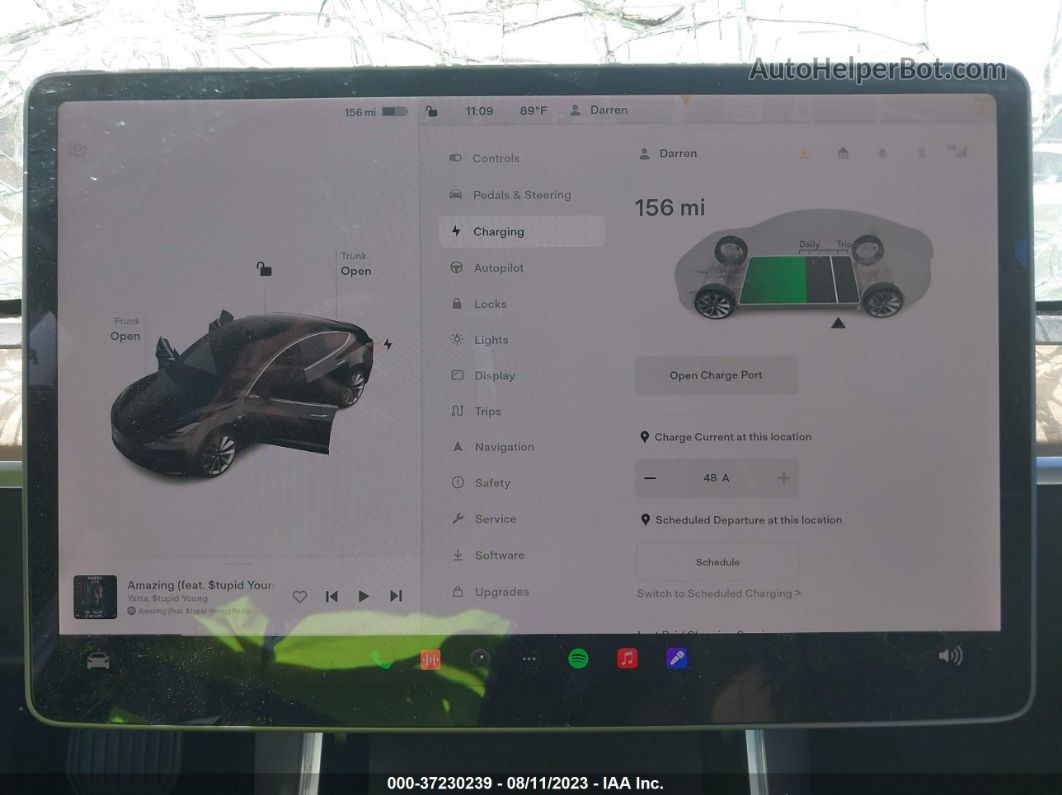 2020 Tesla Model 3 Long Range Черный vin: 5YJ3E1EB3LF711745