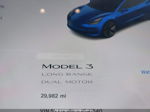 2020 Tesla Model 3 Long Range Dual Motor All-wheel Drive Blue vin: 5YJ3E1EB3LF741540