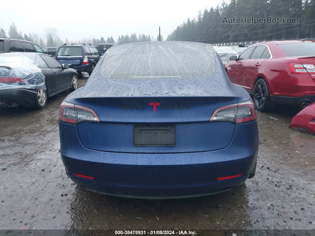 2020 Tesla Model 3 Long Range Dual Motor All-wheel Drive Blue vin: 5YJ3E1EB3LF741540