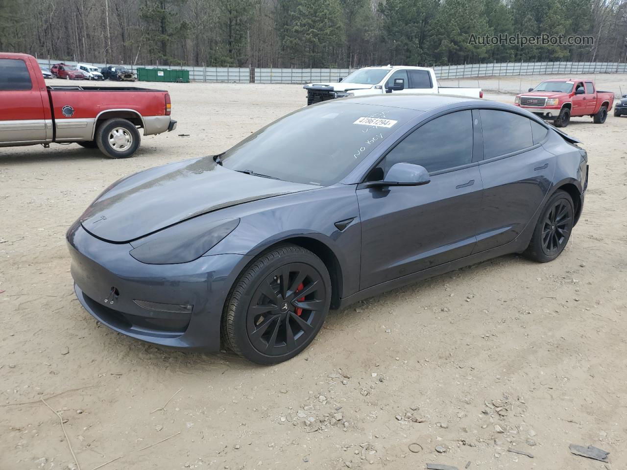 2021 Tesla Model 3  Gray vin: 5YJ3E1EB3MF074342