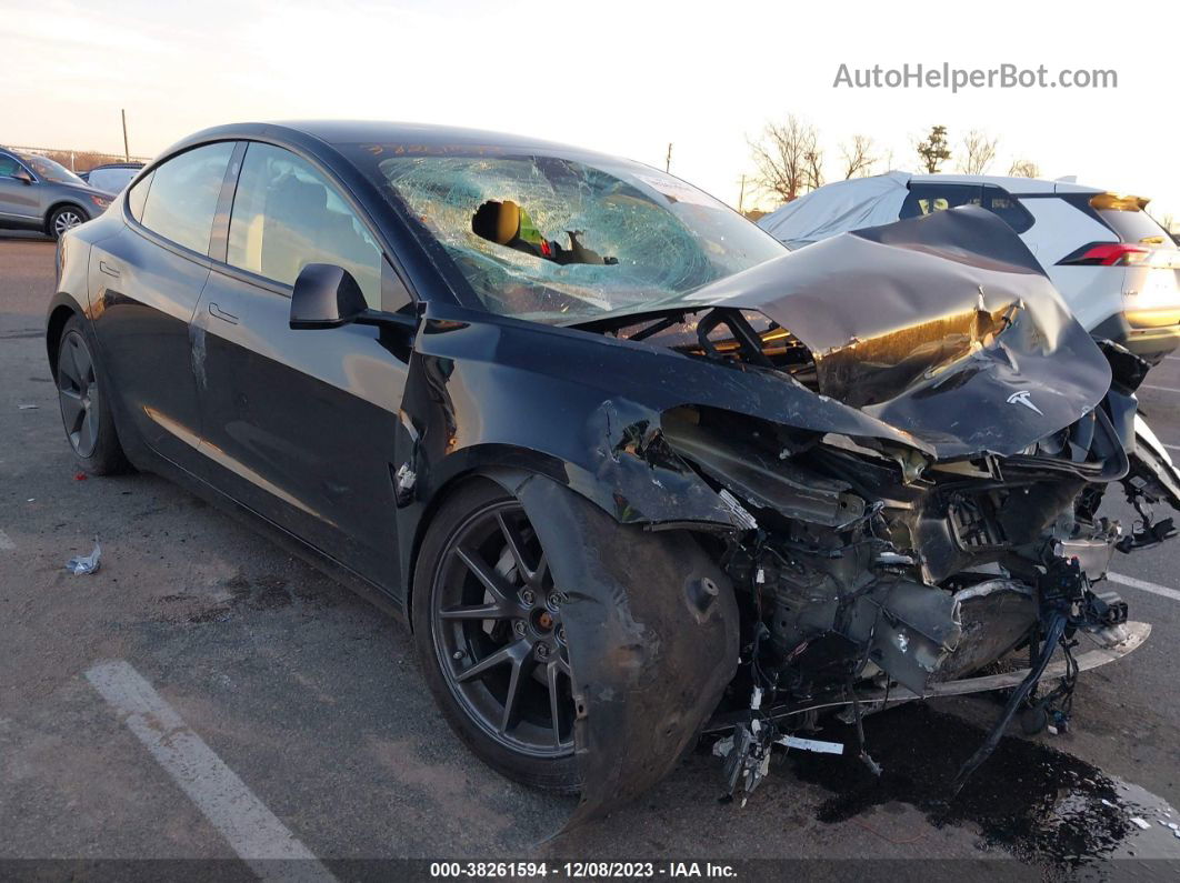 2021 Tesla Model 3 Long Range Dual Motor All-wheel Drive Black vin: 5YJ3E1EB3MF848914