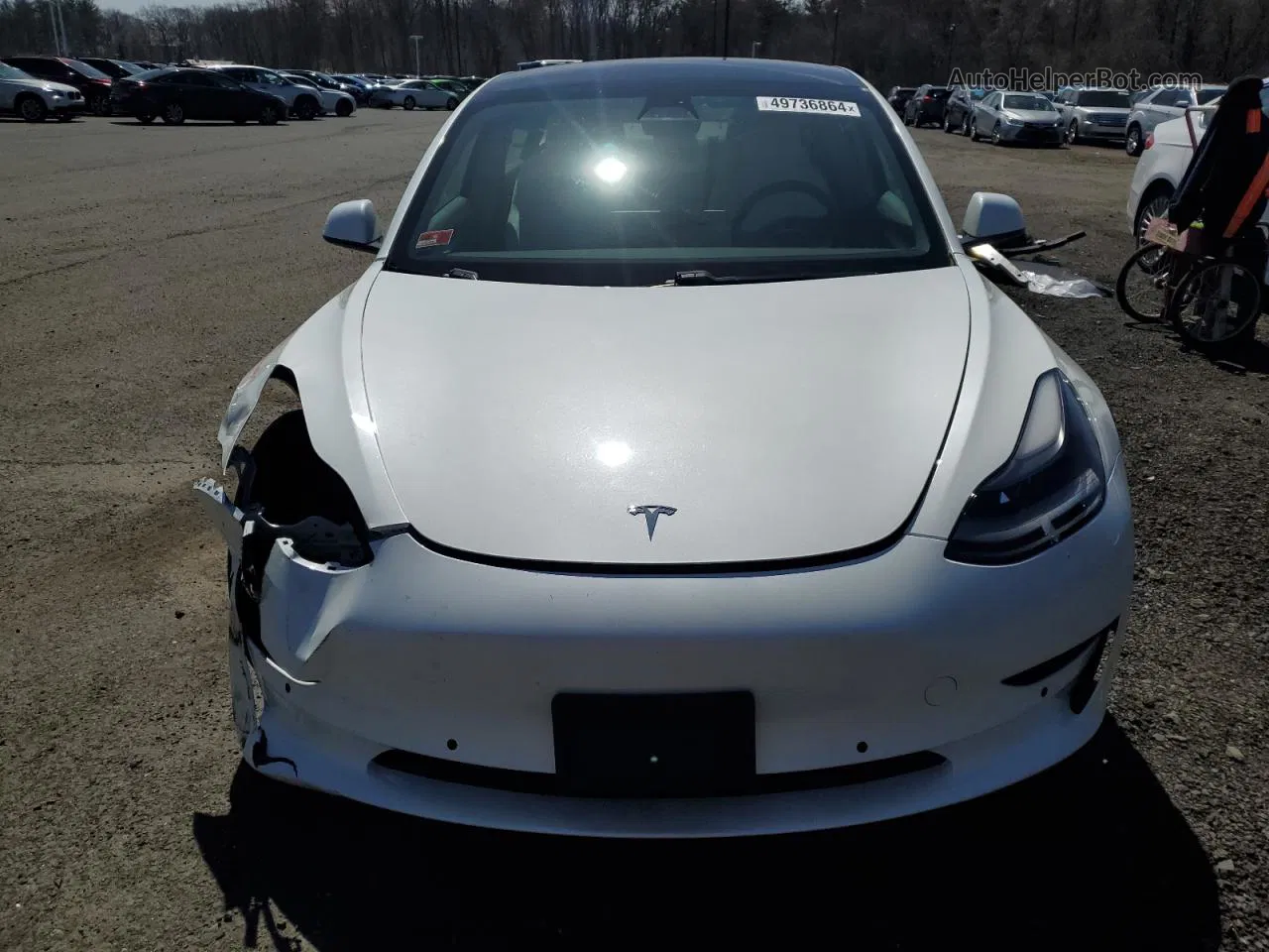 2021 Tesla Model 3  White vin: 5YJ3E1EB3MF960905