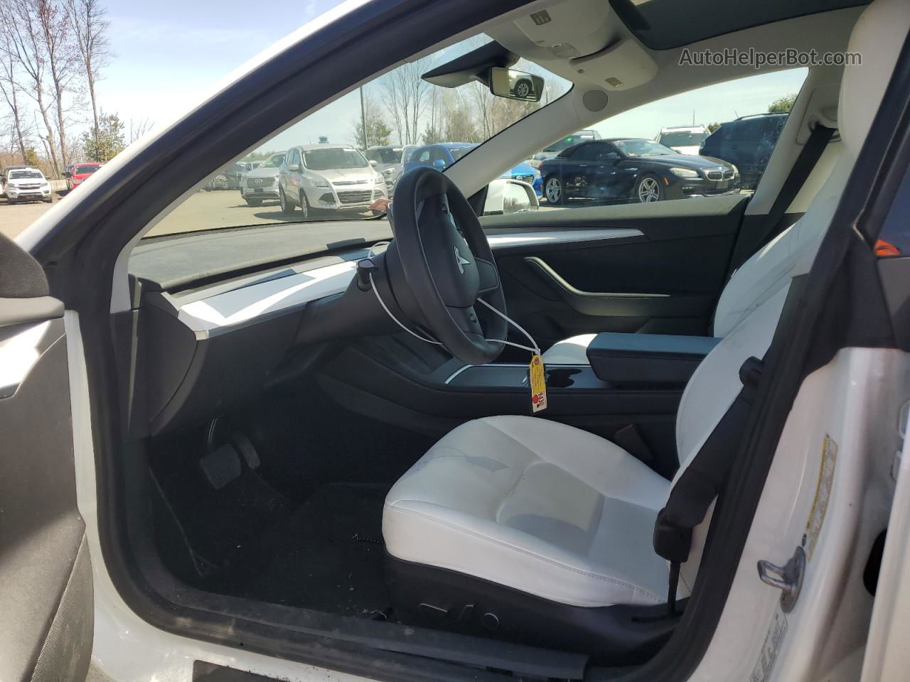 2021 Tesla Model 3  White vin: 5YJ3E1EB3MF960905