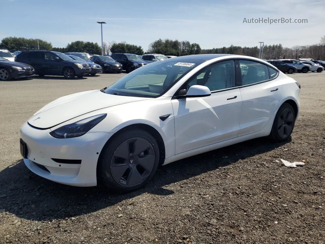 2021 Tesla Model 3  White vin: 5YJ3E1EB3MF960905