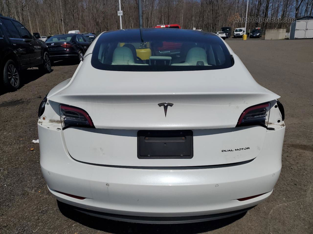 2021 Tesla Model 3  White vin: 5YJ3E1EB3MF960905