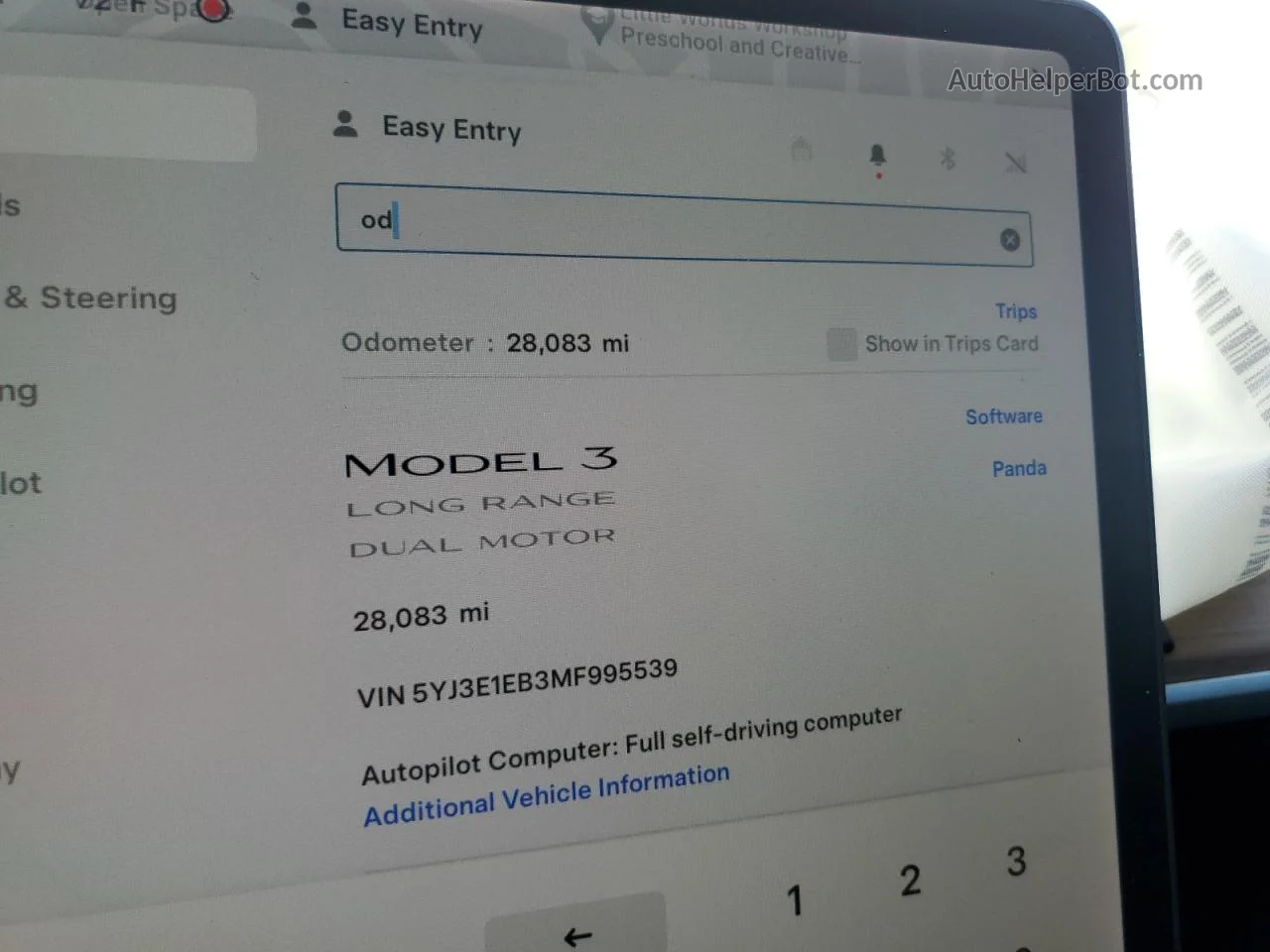 2021 Tesla Model 3  White vin: 5YJ3E1EB3MF995539