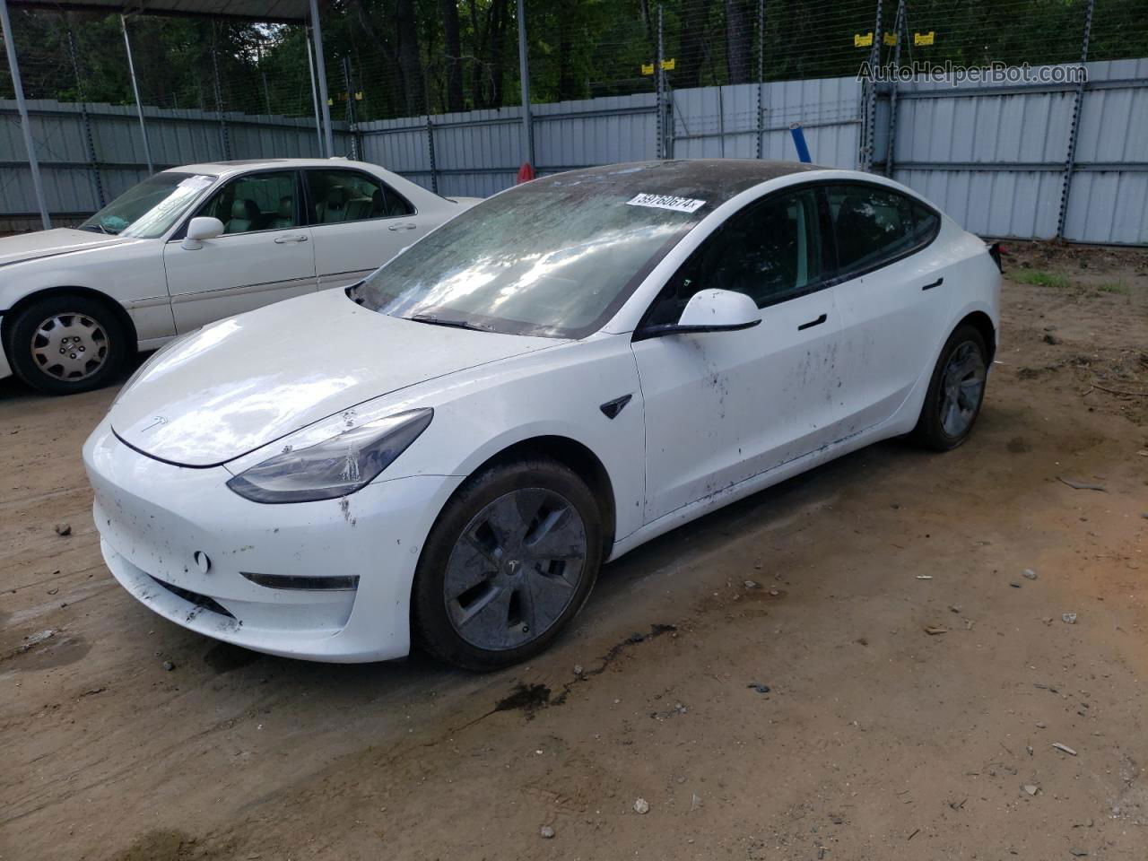 2022 Tesla Model 3  Белый vin: 5YJ3E1EB3NF103078