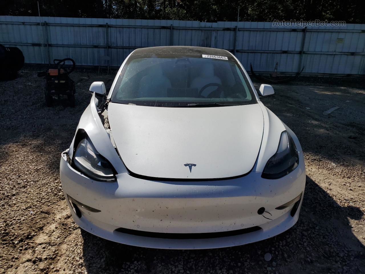 2022 Tesla Model 3  White vin: 5YJ3E1EB3NF110726