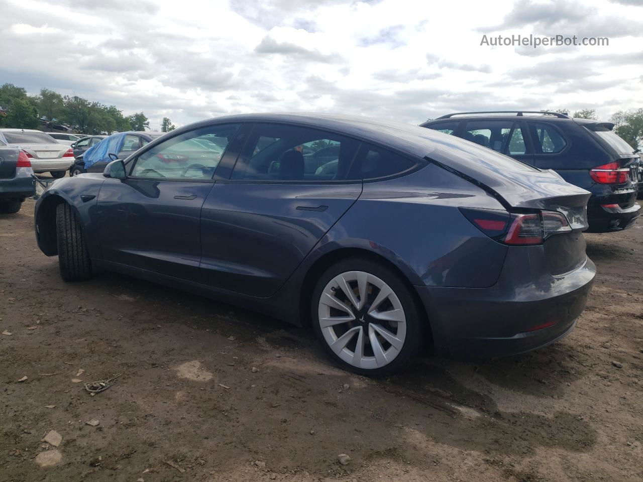 2022 Tesla Model 3  Gray vin: 5YJ3E1EB3NF175849