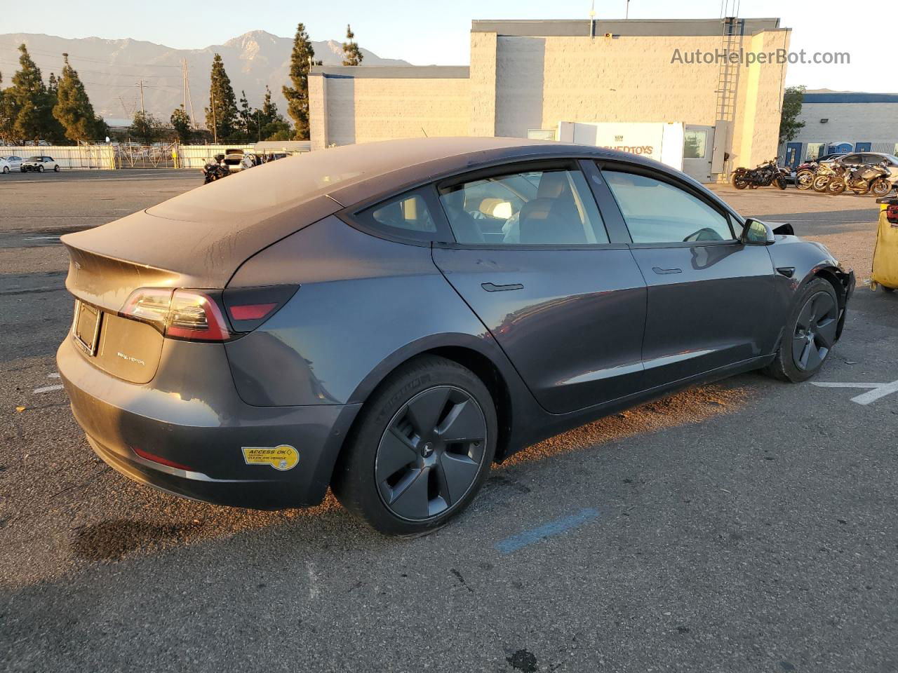 2022 Tesla Model 3  Gray vin: 5YJ3E1EB3NF183420