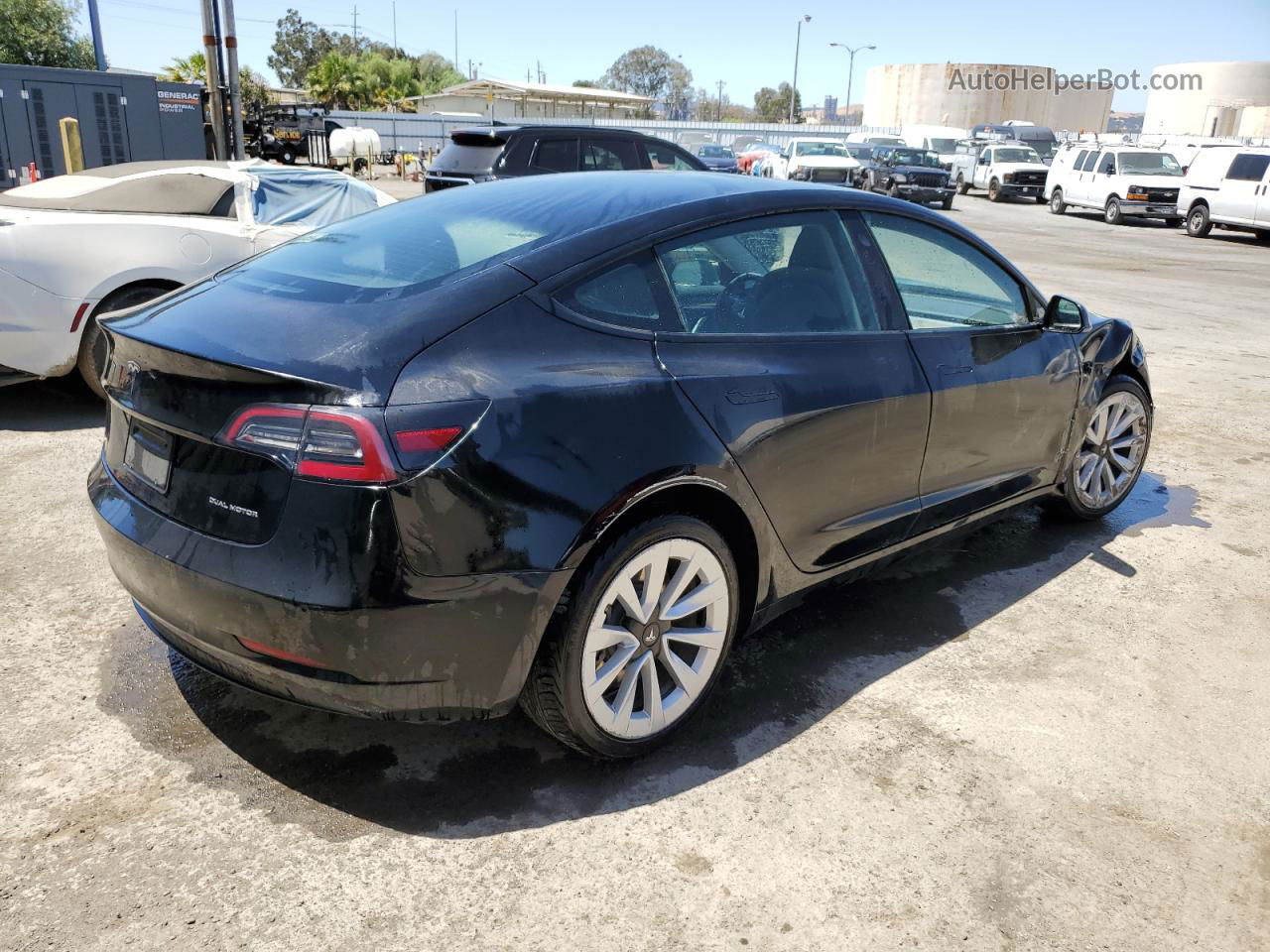 2022 Tesla Model 3  Black vin: 5YJ3E1EB3NF305029