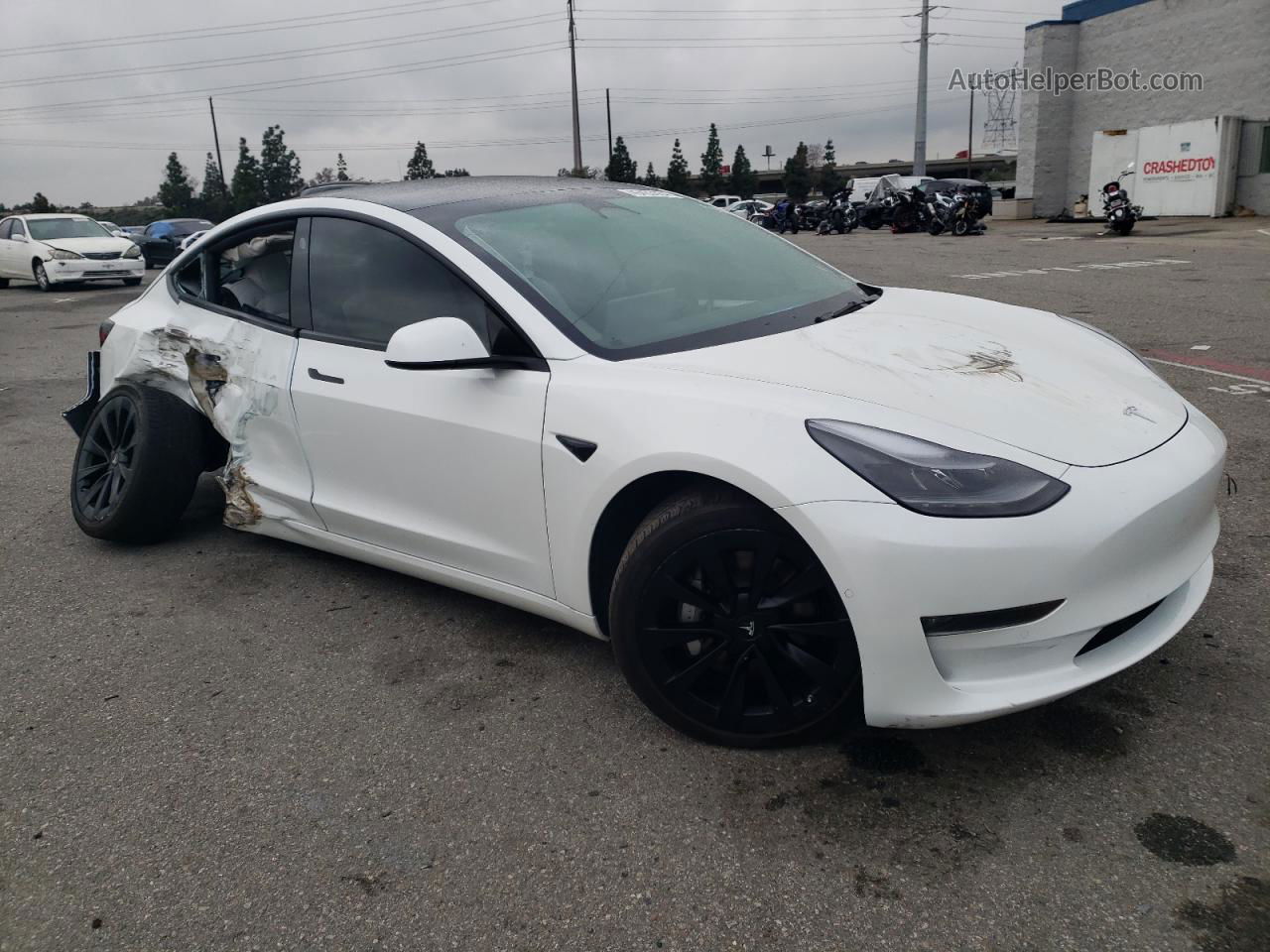 2022 Tesla Model 3  Белый vin: 5YJ3E1EB3NF360323