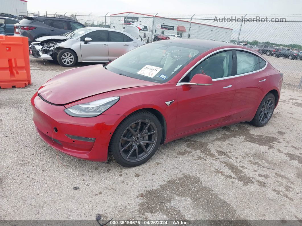 2018 Tesla Model 3 Long Range/performance Red vin: 5YJ3E1EB4JF054497