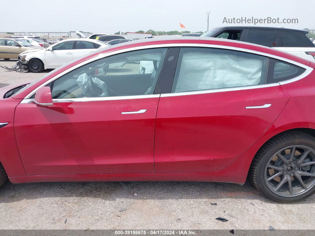 2018 Tesla Model 3 Long Range/performance Red vin: 5YJ3E1EB4JF054497