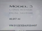 2018 Tesla Model 3 Long Range/performance Red vin: 5YJ3E1EB4JF054497