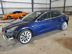 2018 Tesla Model 3  Blue vin: 5YJ3E1EB4JF063653