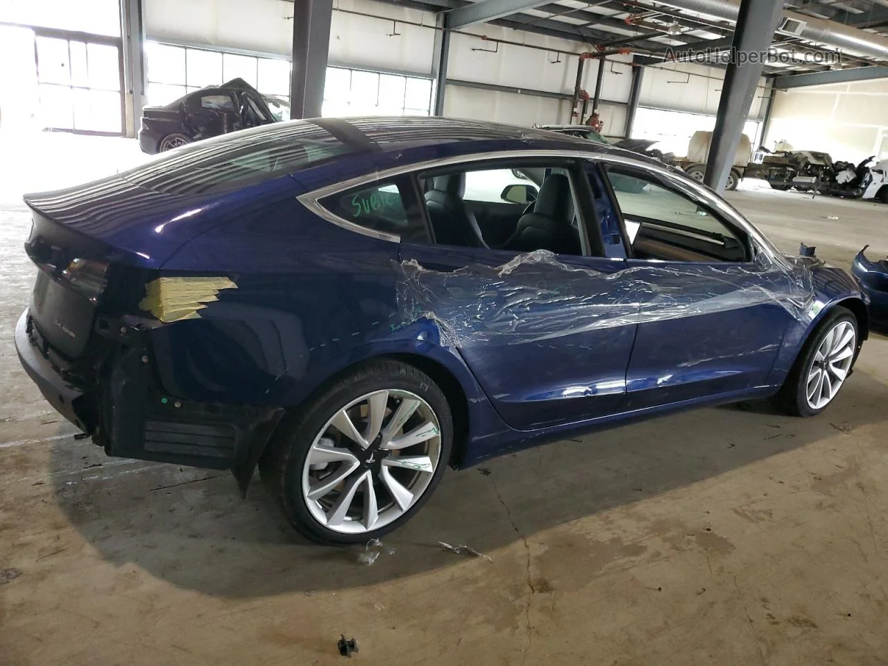 2018 Tesla Model 3  Blue vin: 5YJ3E1EB4JF063653