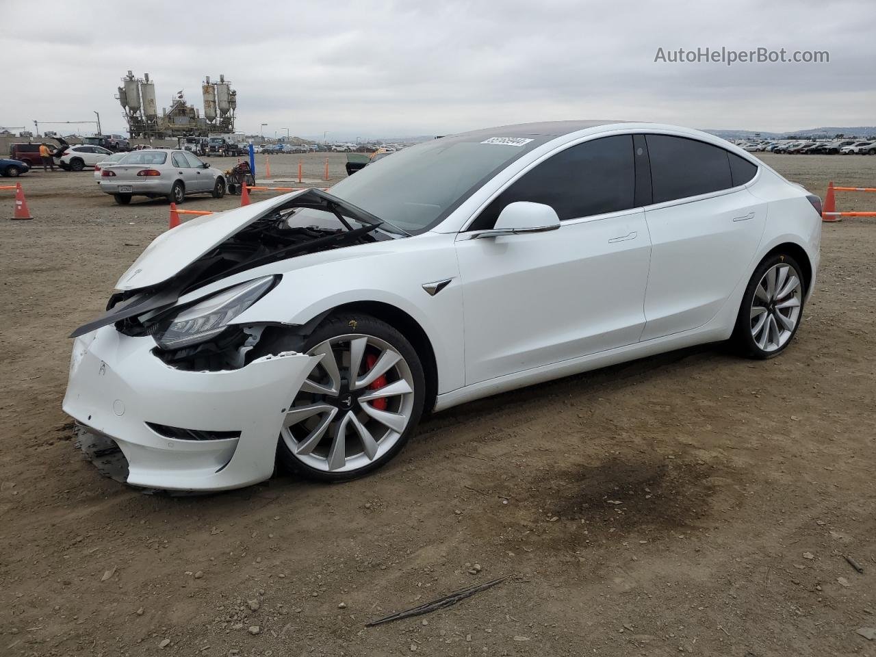 2018 Tesla Model 3  White vin: 5YJ3E1EB4JF084356