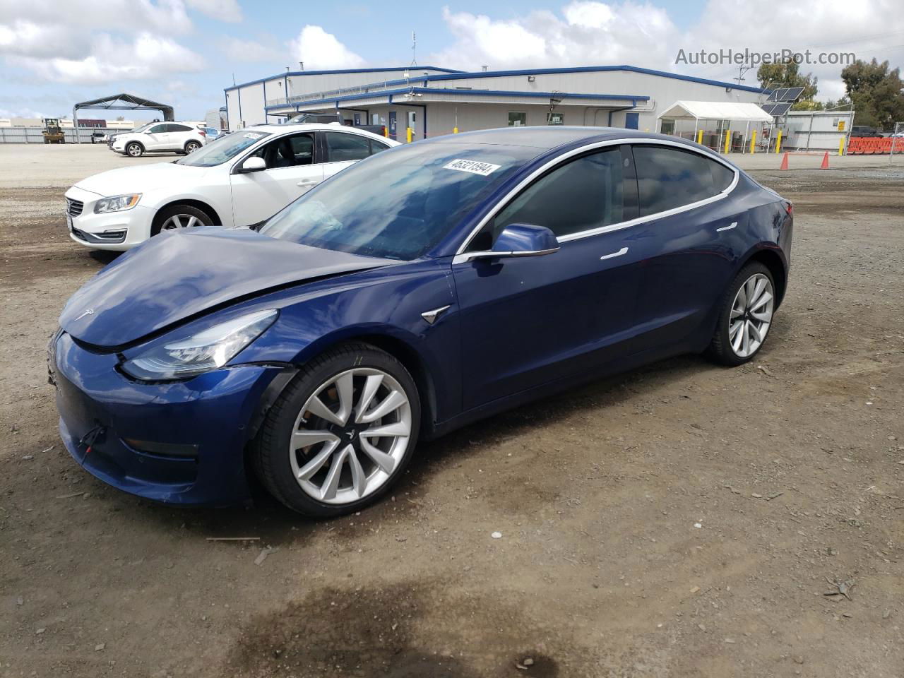 2018 Tesla Model 3  Blue vin: 5YJ3E1EB4JF091985