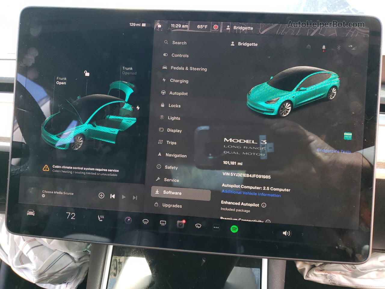 2018 Tesla Model 3  Blue vin: 5YJ3E1EB4JF091985