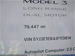 2018 Tesla Model 3 Long Range/performance Черный vin: 5YJ3E1EB4JF113614