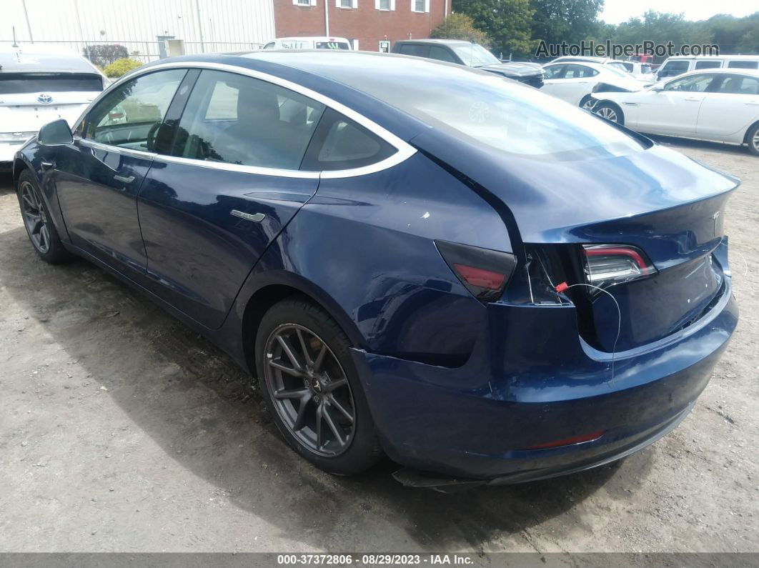 2018 Tesla Model 3 Long Range Blue vin: 5YJ3E1EB4JF114973