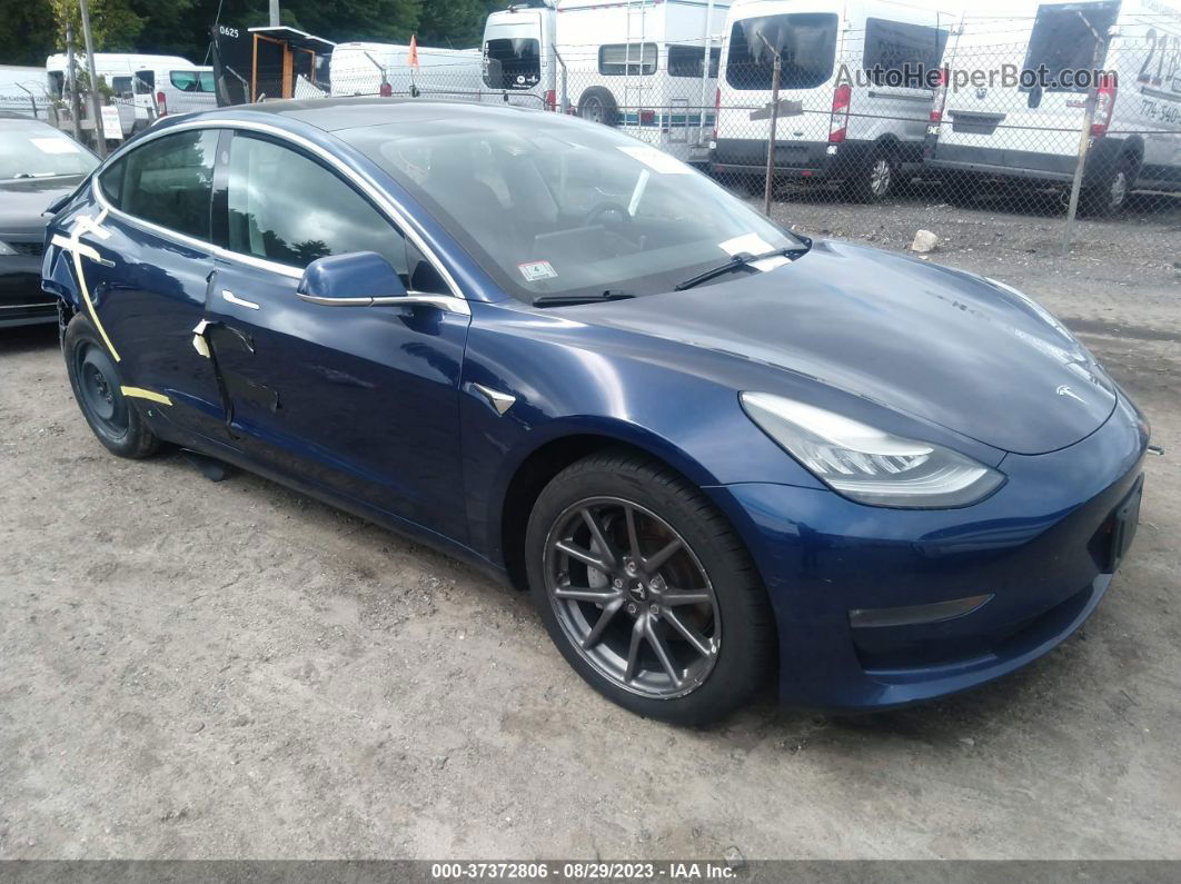 2018 Tesla Model 3 Long Range Blue vin: 5YJ3E1EB4JF114973