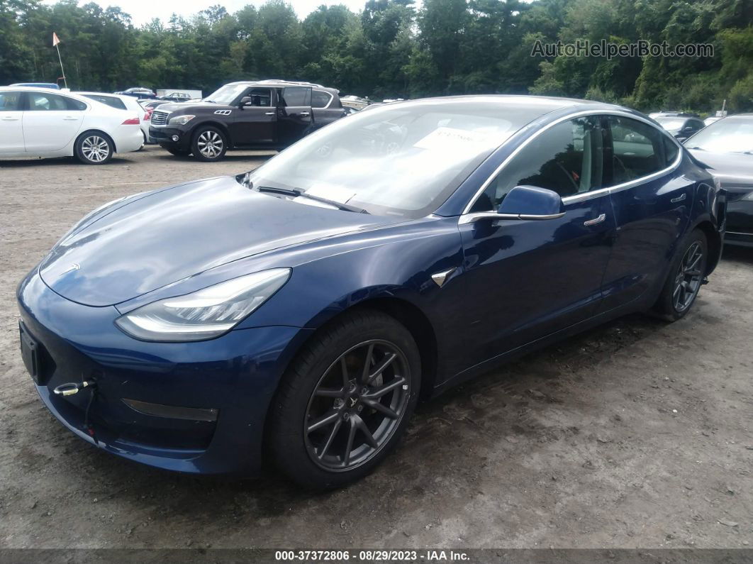 2018 Tesla Model 3 Long Range Blue vin: 5YJ3E1EB4JF114973