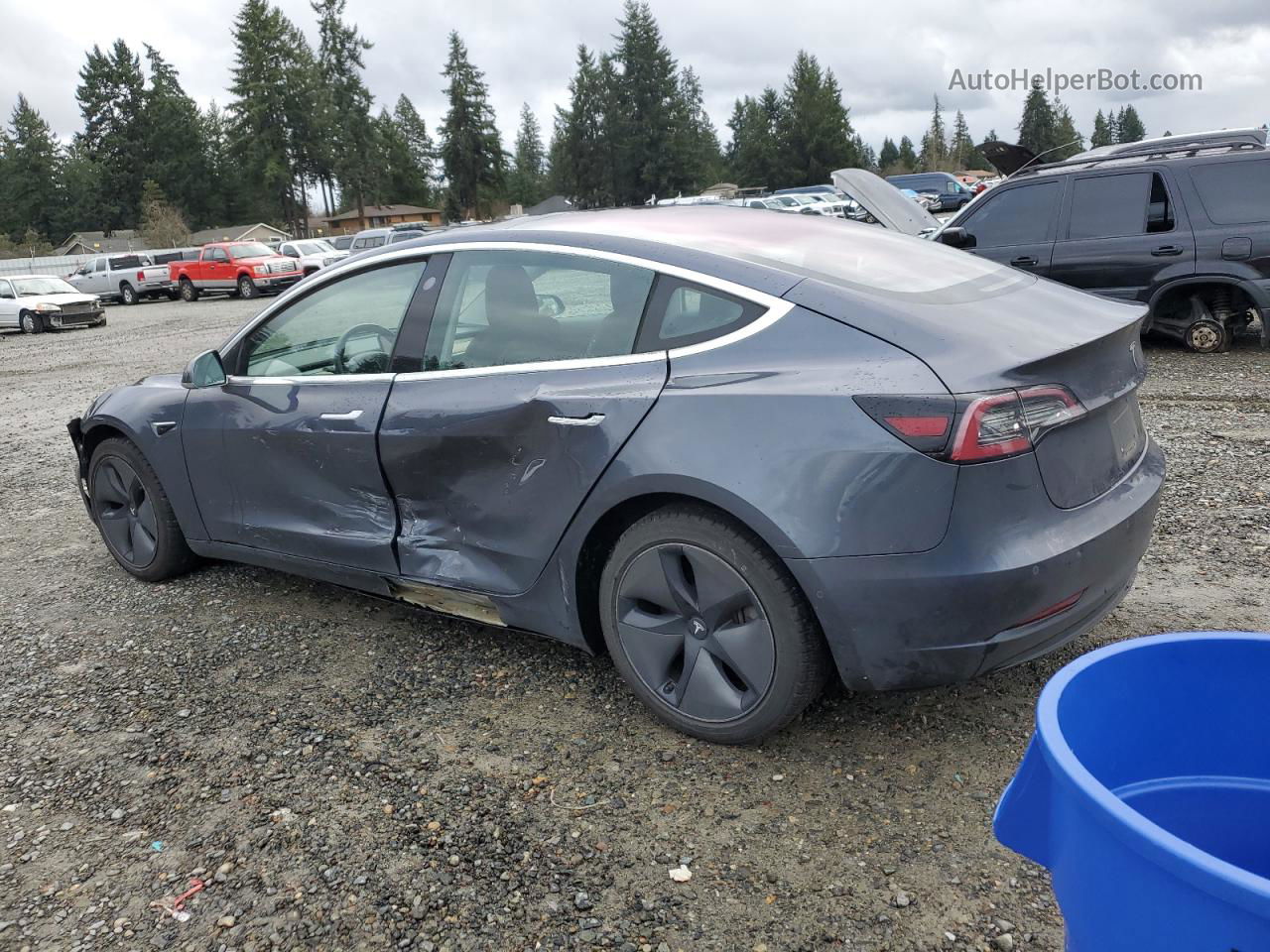 2018 Tesla Model 3  Blue vin: 5YJ3E1EB4JF144541