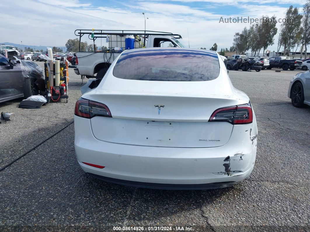 2018 Tesla Model 3 Long Range/performance White vin: 5YJ3E1EB4JF182545