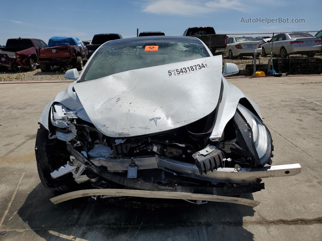 2019 Tesla Model 3  White vin: 5YJ3E1EB4KF450463