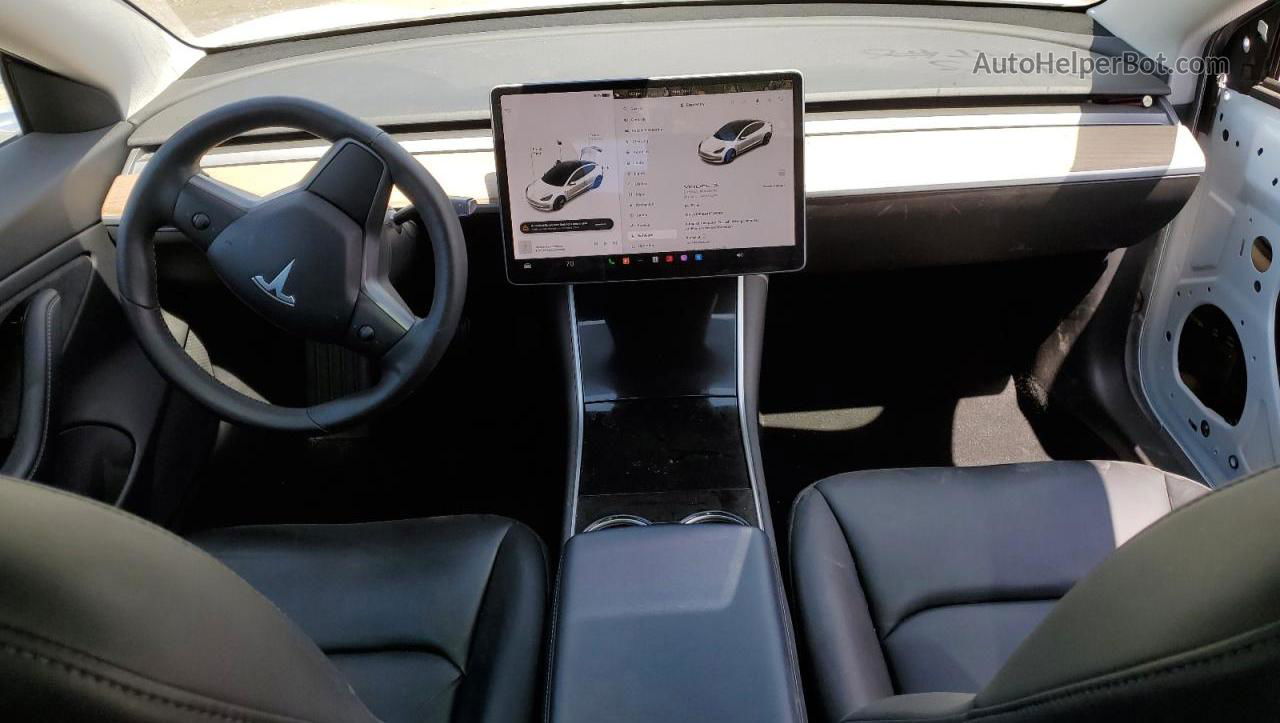 2019 Tesla Model 3  White vin: 5YJ3E1EB4KF451841