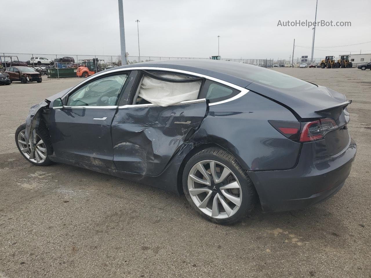 2019 Tesla Model 3  Gray vin: 5YJ3E1EB4KF453637