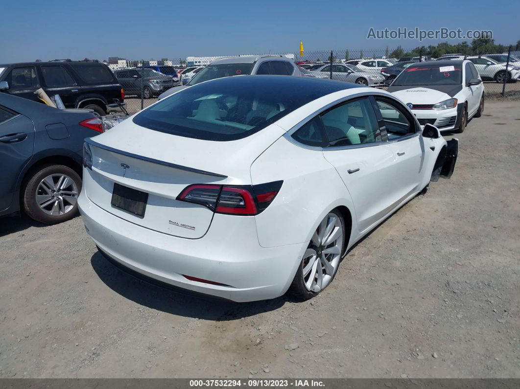 2019 Tesla Model 3 Long Range/performance Белый vin: 5YJ3E1EB4KF469725