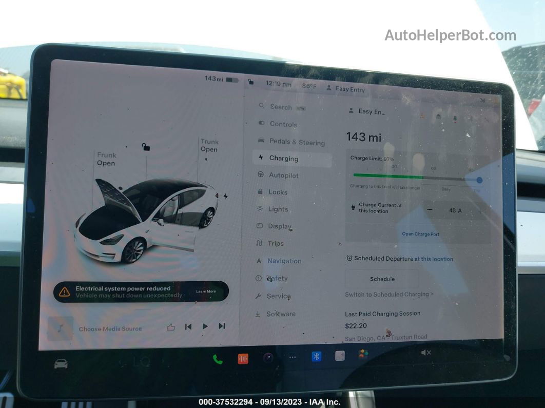 2019 Tesla Model 3 Long Range/performance Белый vin: 5YJ3E1EB4KF469725