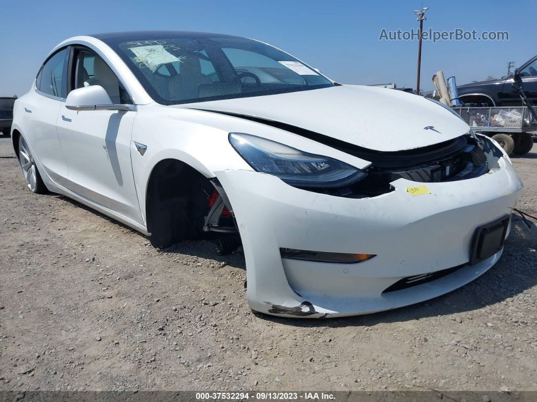 2019 Tesla Model 3 Long Range/performance White vin: 5YJ3E1EB4KF469725