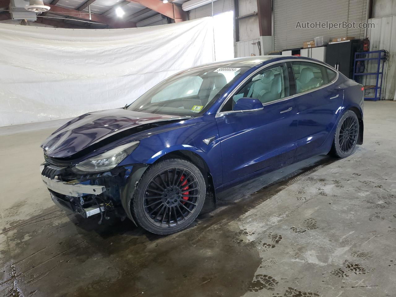 2019 Tesla Model 3  Blue vin: 5YJ3E1EB4KF474553