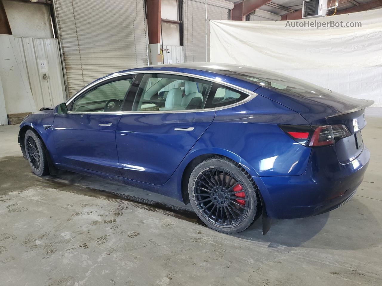 2019 Tesla Model 3  Blue vin: 5YJ3E1EB4KF474553