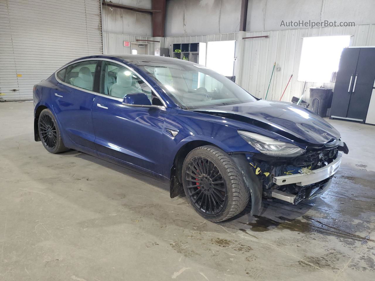 2019 Tesla Model 3  Blue vin: 5YJ3E1EB4KF474553