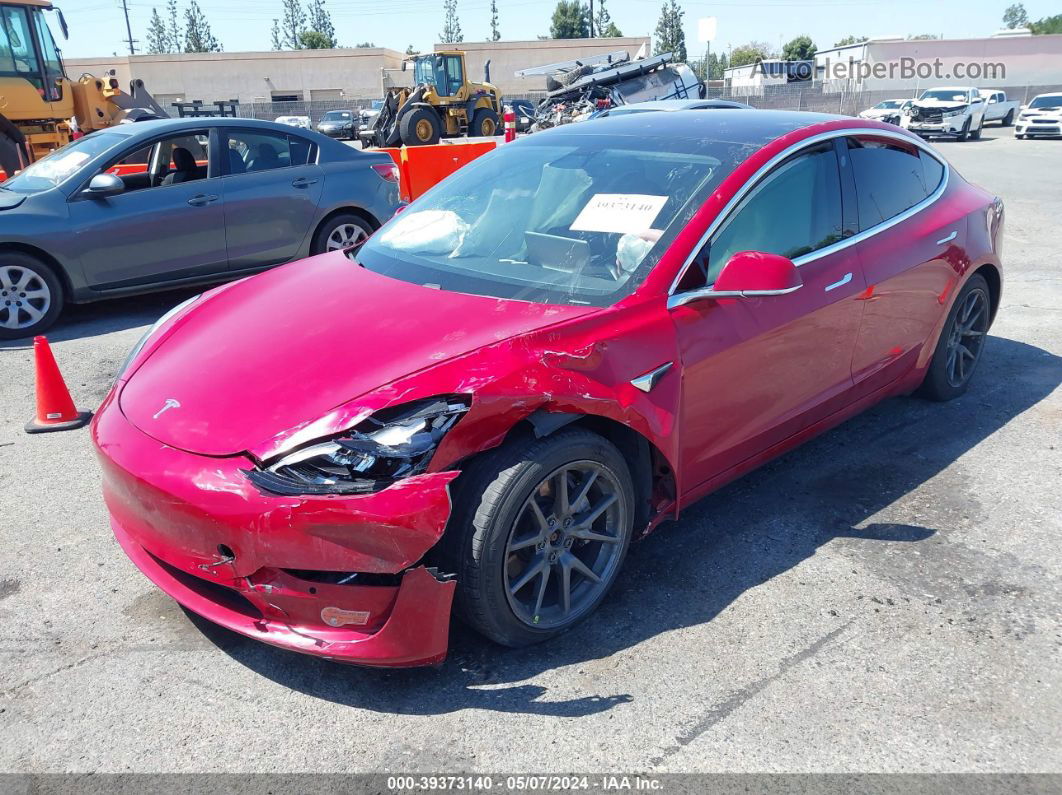 2019 Tesla Model 3 Long Range/performance Red vin: 5YJ3E1EB4KF496701