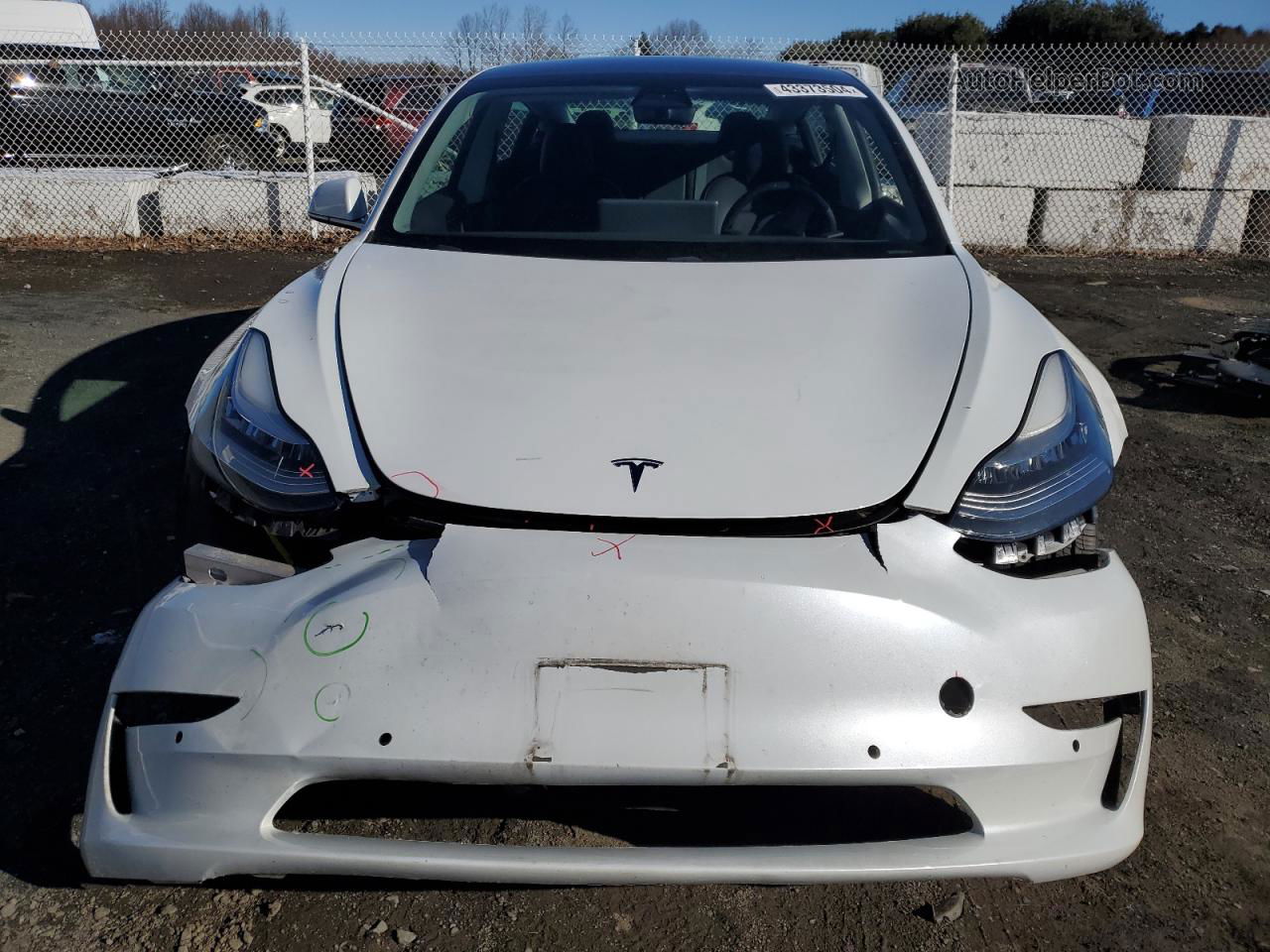 2019 Tesla Model 3  White vin: 5YJ3E1EB4KF510726