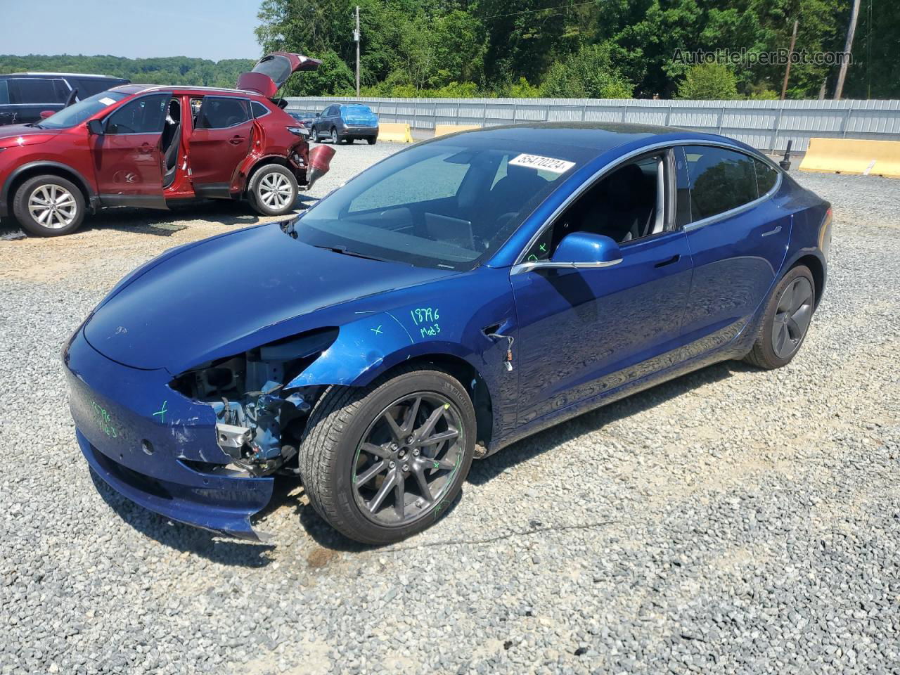 2020 Tesla Model 3  Blue vin: 5YJ3E1EB4LF617499