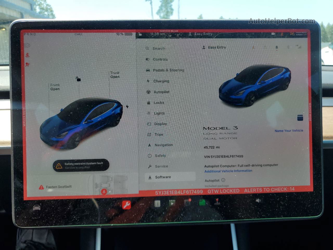 2020 Tesla Model 3  Blue vin: 5YJ3E1EB4LF617499