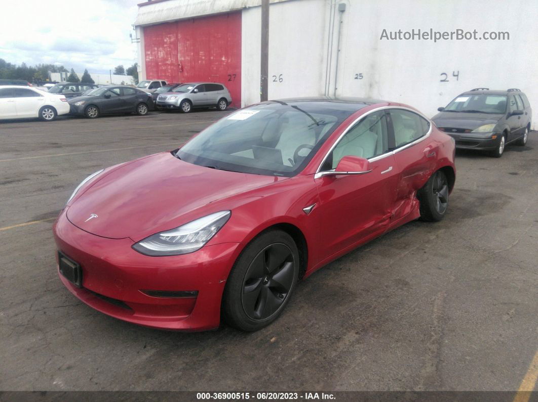 2020 Tesla Model 3 Long Range Красный vin: 5YJ3E1EB4LF628602